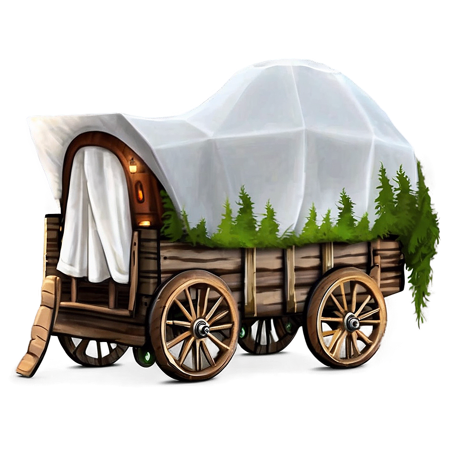 Covered Wagon Campsite View Png 69 PNG Image