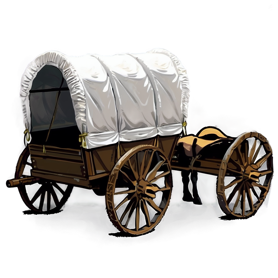 Covered Wagon In Mountain Pass Png 06292024 PNG Image