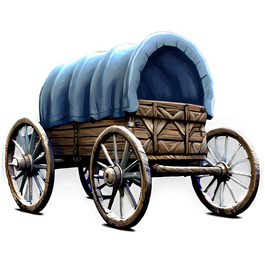 Covered Wagon In Mountain Pass Png Omc29 PNG Image