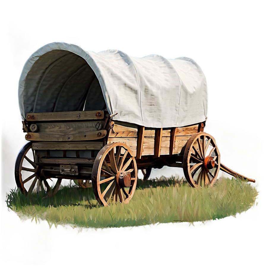 Covered Wagon On Prairie Png 50 PNG Image