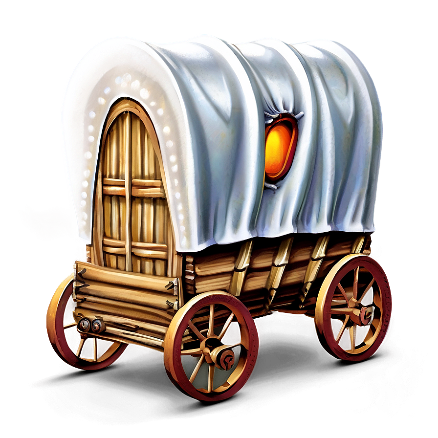 Covered Wagon On Trail Png Ban54 PNG Image