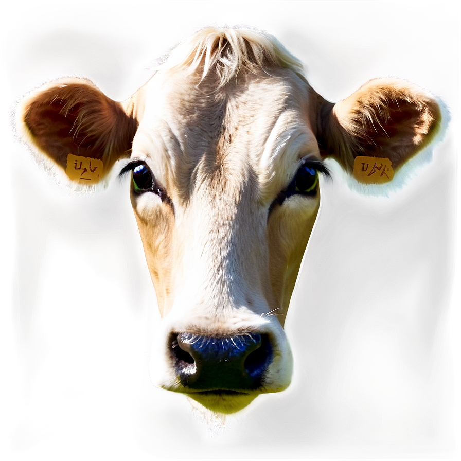 Cow Face On Green Background Png 06212024 PNG Image