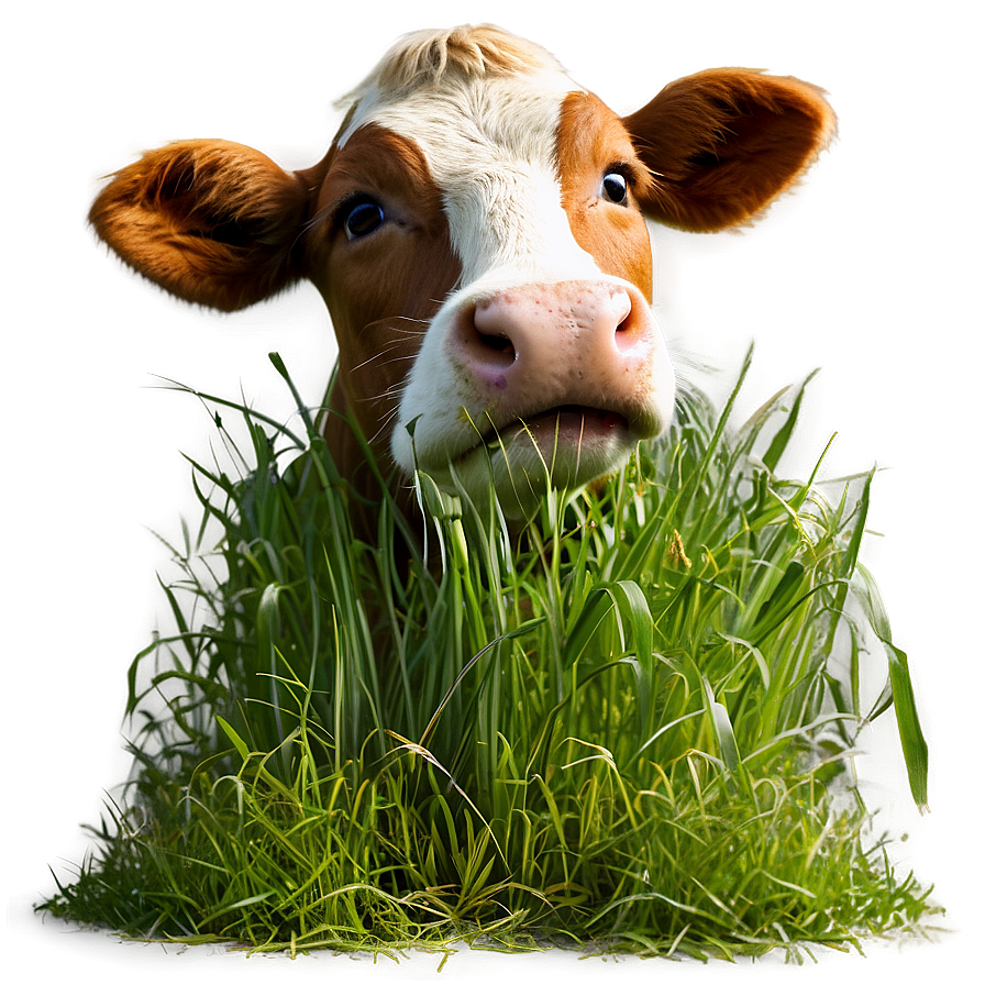 Cow Face With Grass Png 06212024 PNG Image