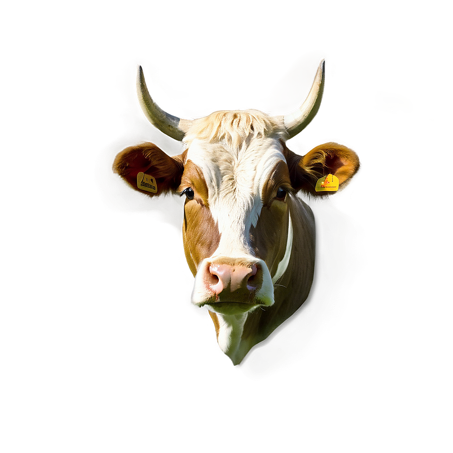 Cow Head On Green Background Png Cys PNG Image