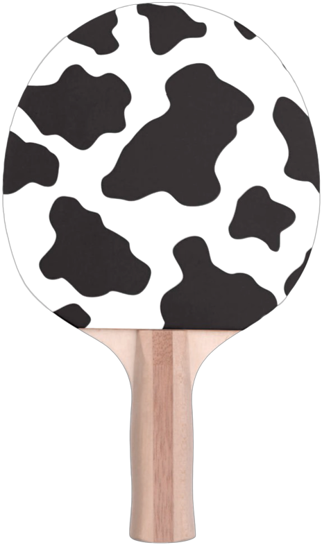 Cow Pattern Ping Pong Paddle PNG Image