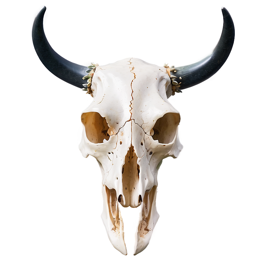 Cow Skull With Cactus Png Cvm PNG Image