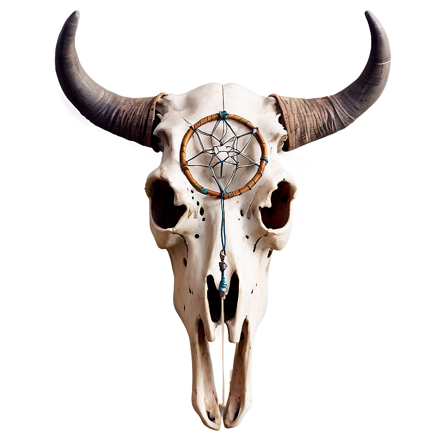 Cow Skull With Dreamcatcher Png Jlt54 PNG Image