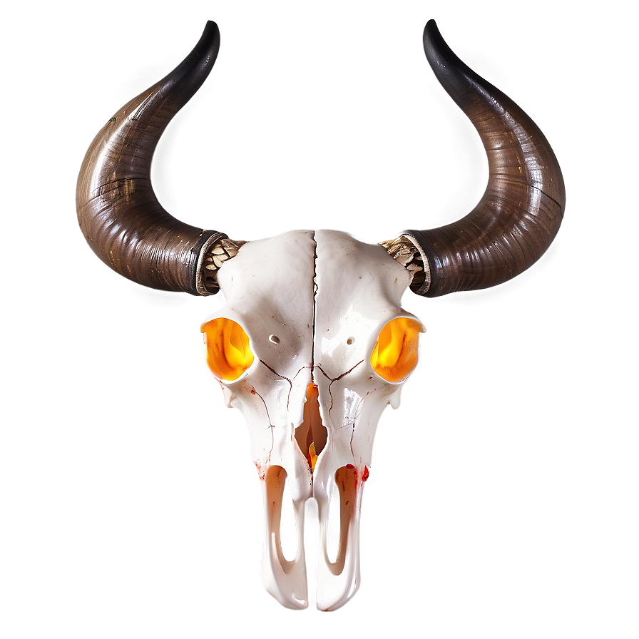 Cow Skull With Fire Png 06132024 PNG Image