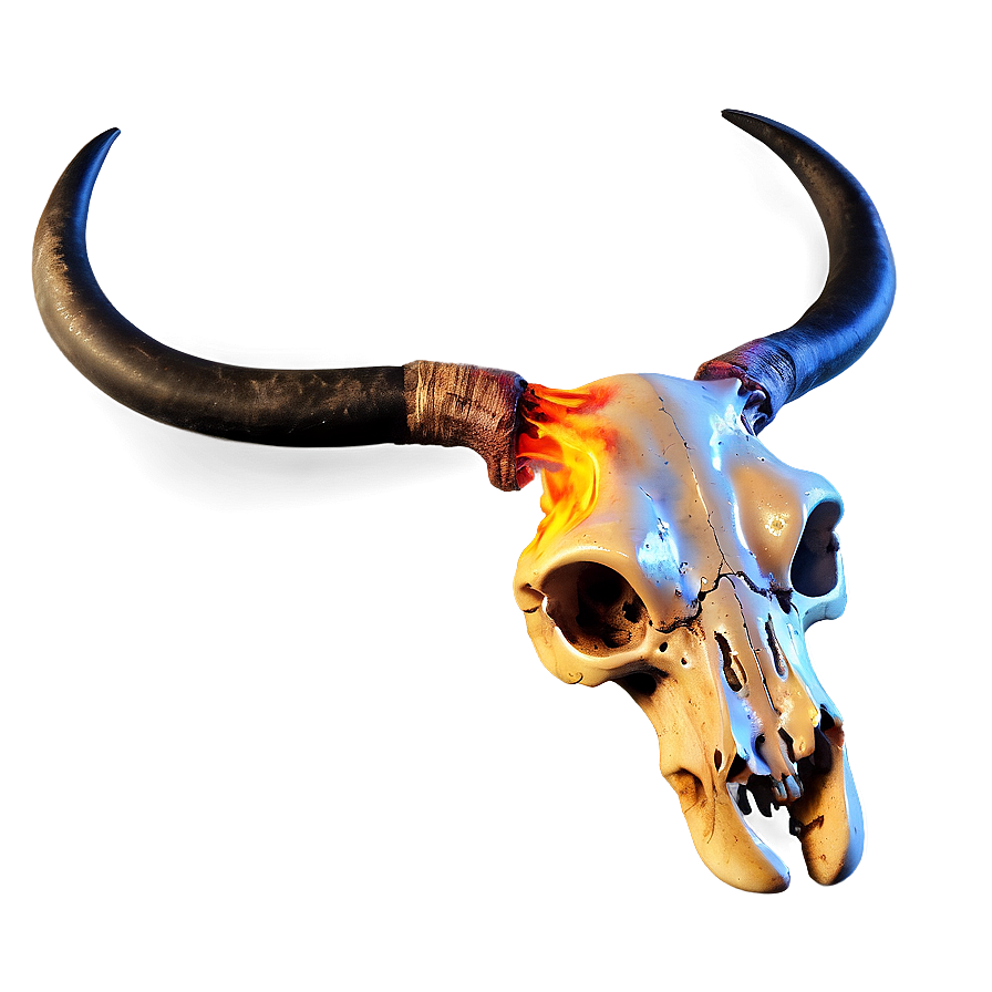 Cow Skull With Fire Png Sdv92 PNG Image