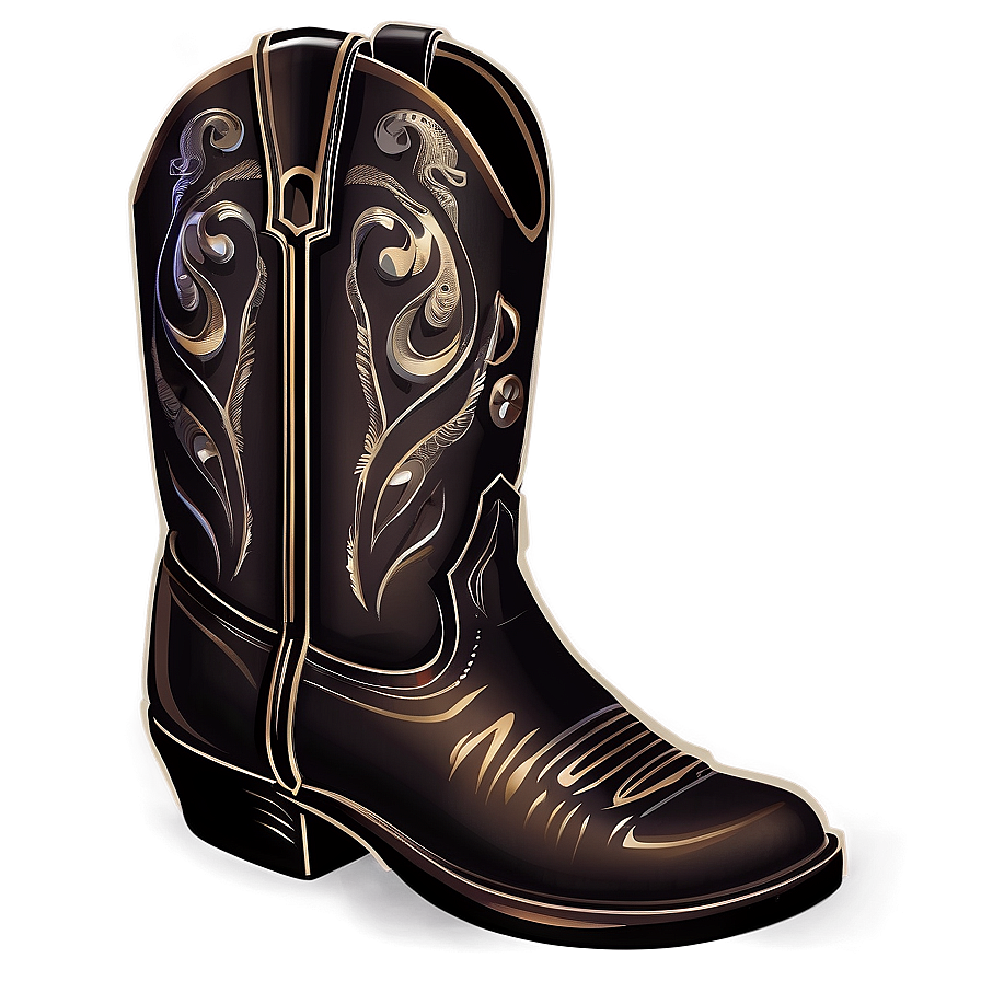 Cowboy Boot Illustration Png 06132024 PNG Image