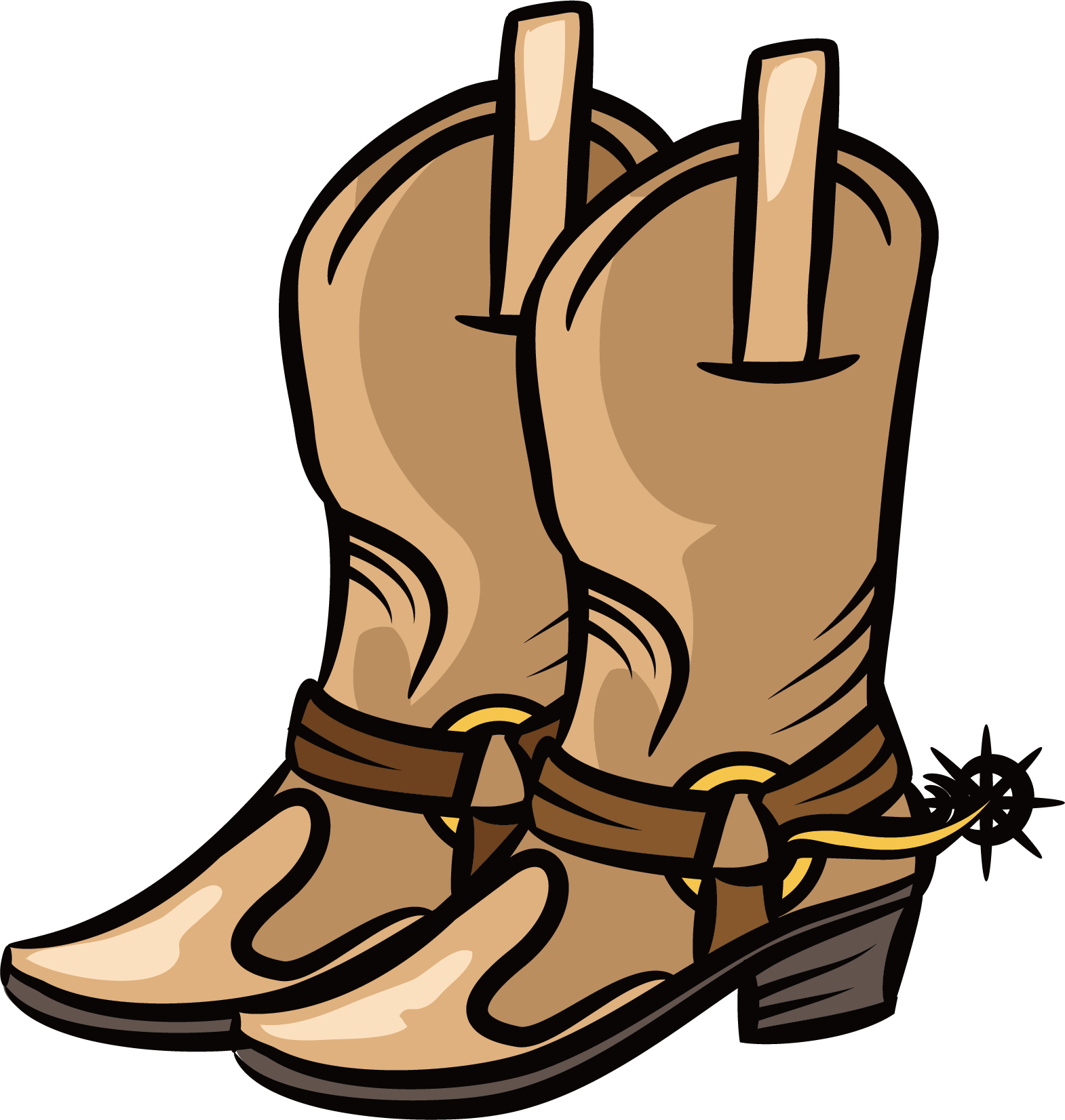 Cowboy Boots Illustration.png PNG Image