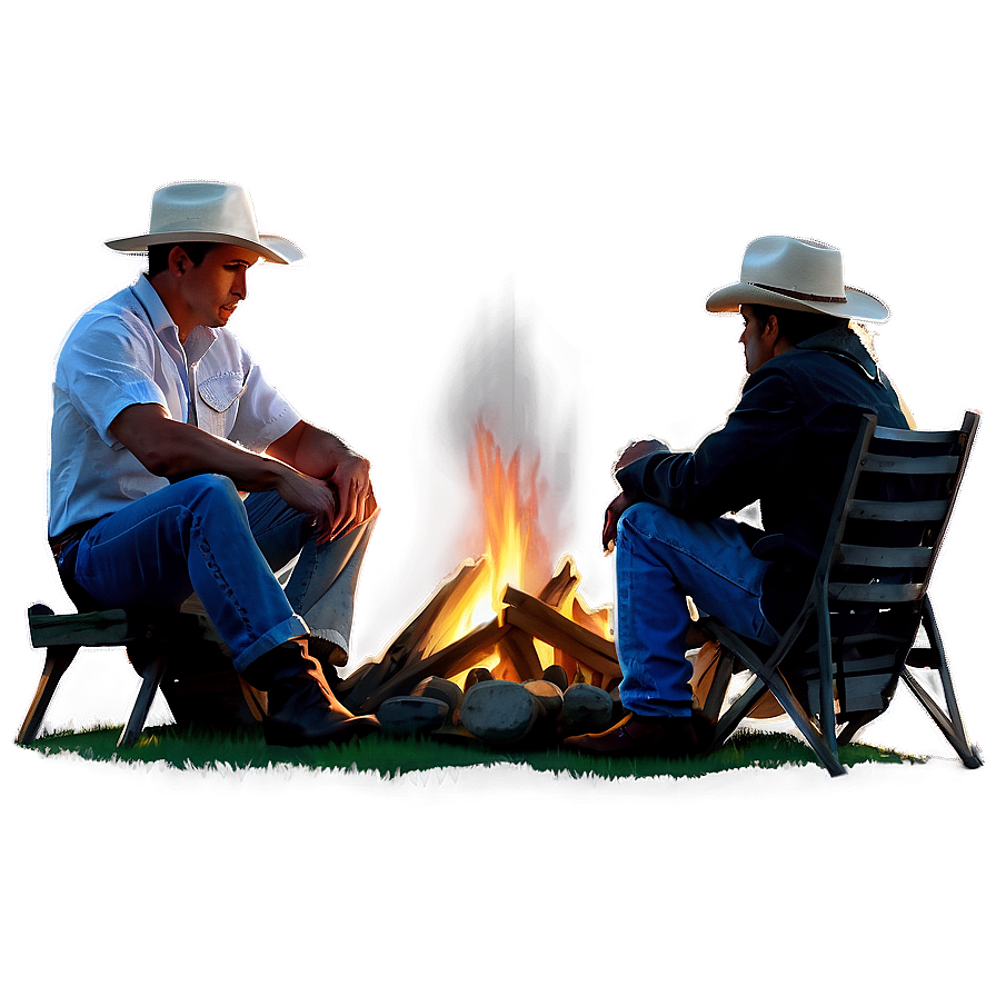 Cowboy Campfire Night Png Qyd PNG Image