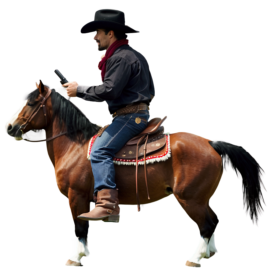 Cowboy On Horse Png 05212024 PNG Image