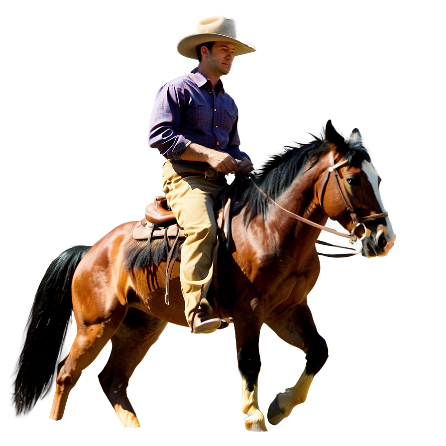 Cowboy On Horse Png Eok PNG Image