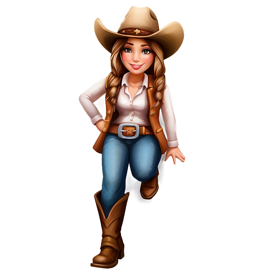 Cowgirl Illustration Png Fbb61 PNG Image