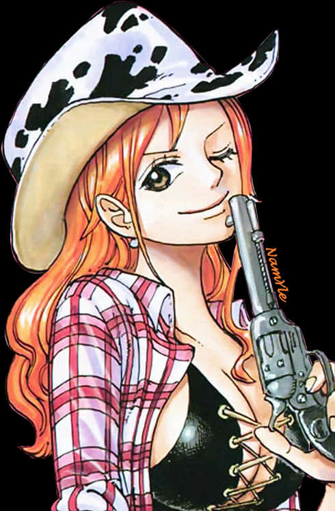 Cowgirl Nami One Piece Character PNG Image