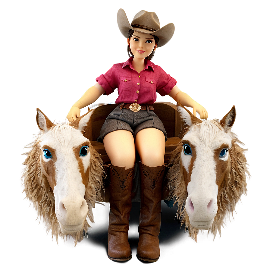 Cowgirl Riding Horse Png Qem44 PNG Image