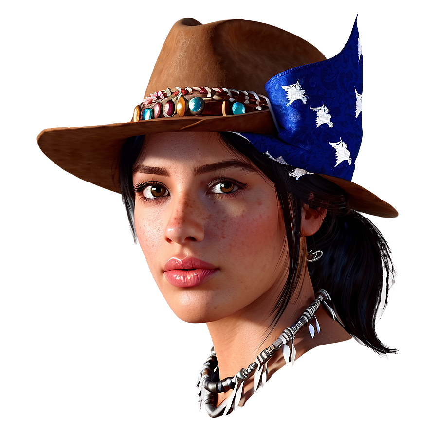 Cowgirl With Bandana Png 38 PNG Image