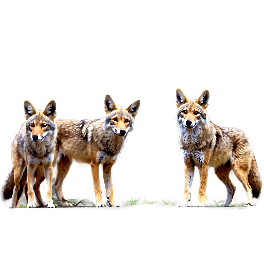 Coyote Family Artwork Png Btb PNG Image