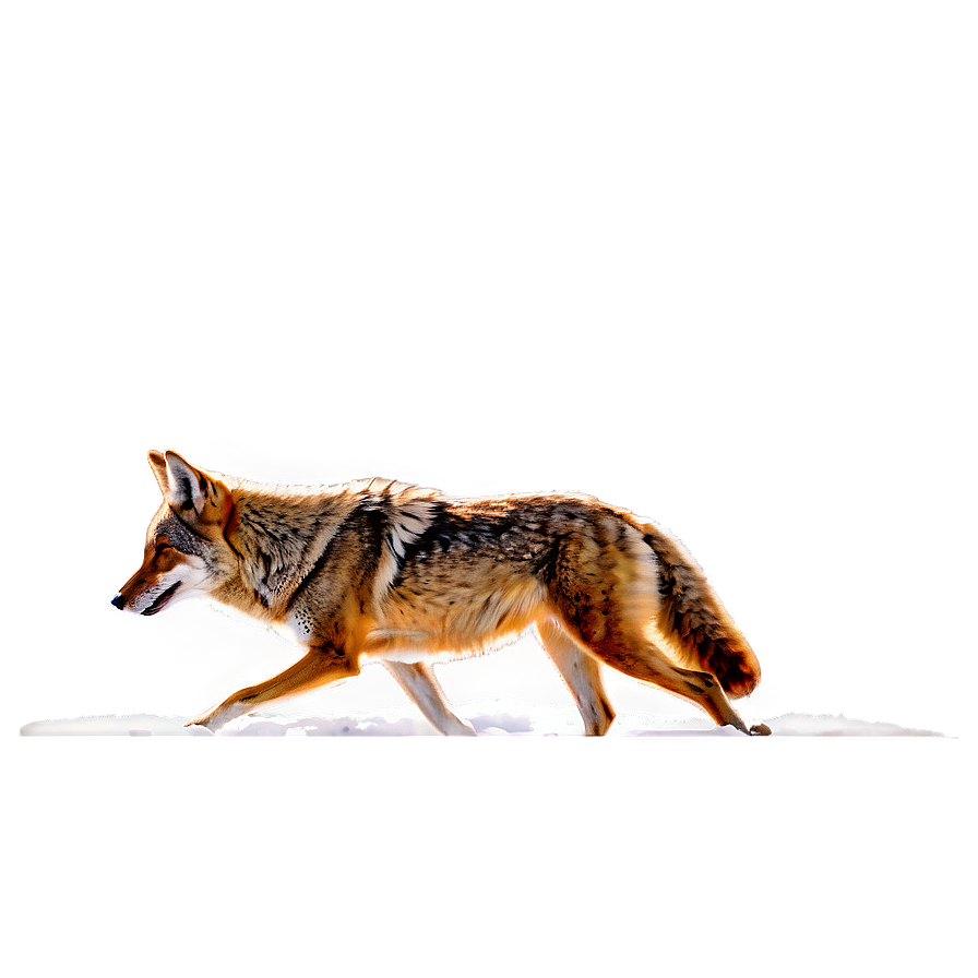 Coyote Hunting Scene Png 06122024 PNG Image