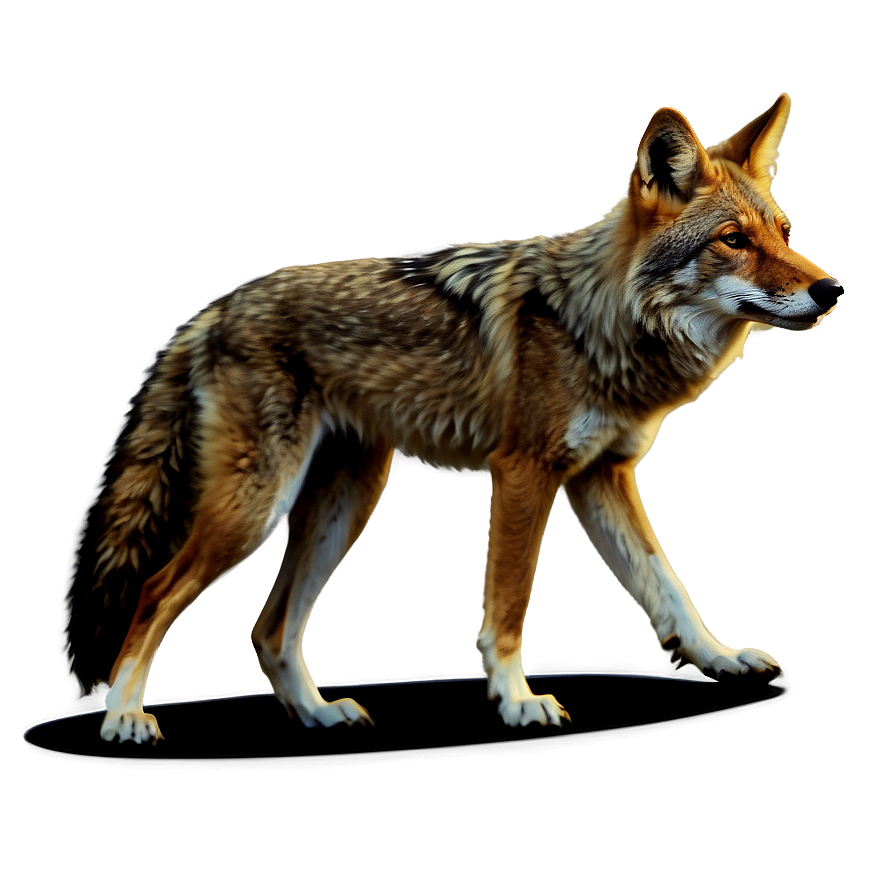 Coyote Hunting Scene Png 06122024 PNG Image