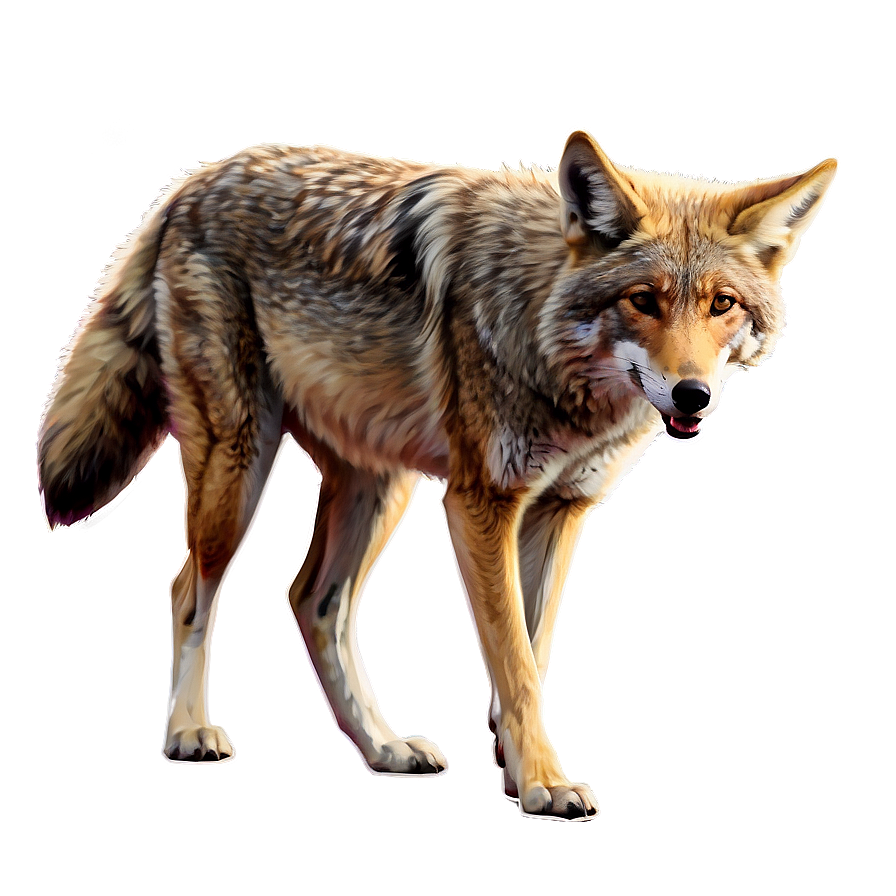 Coyote Hunting Scene Png Ocd PNG Image