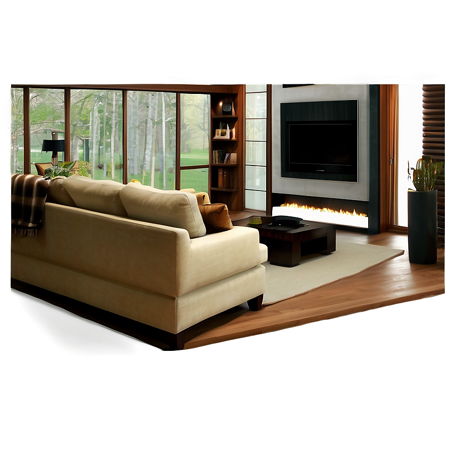 Cozy Living Room Design Png 05242024 PNG Image