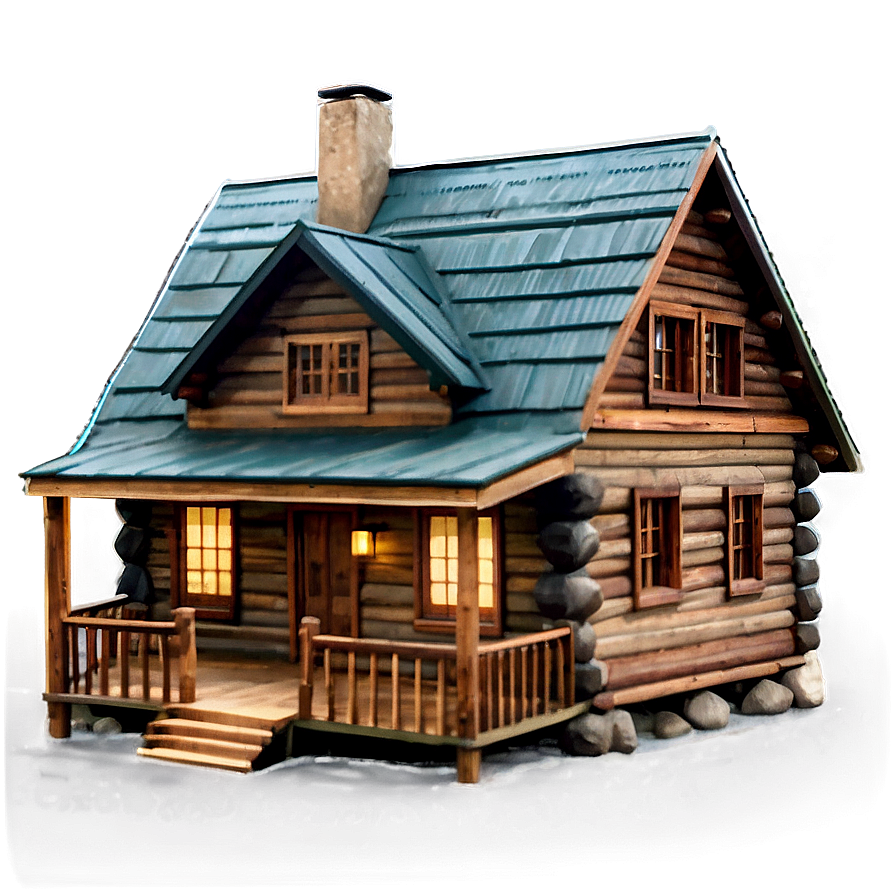 Cozy Log Cabin Retreat Png Ocb PNG Image