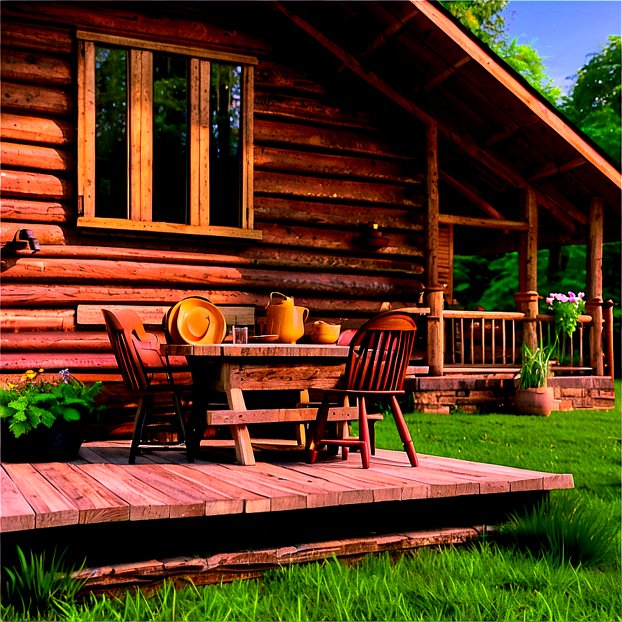 Cozy Log Cabin Retreat Png Ybp3 PNG Image