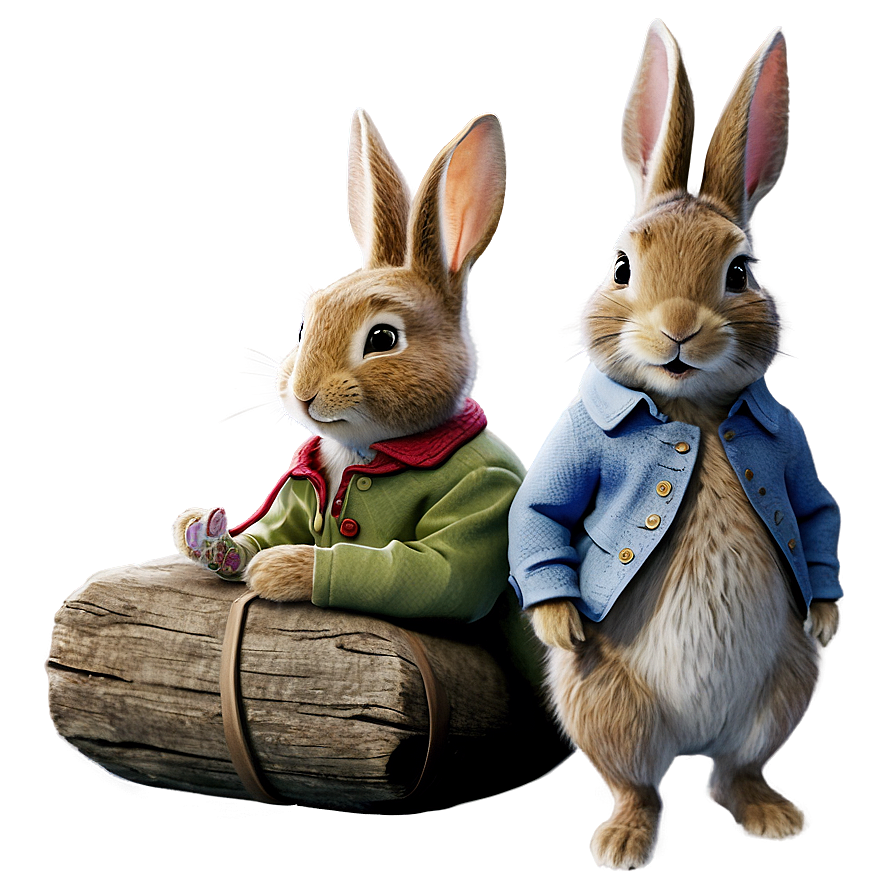 Cozy Peter Rabbit Winter Scene Png 06262024 PNG Image