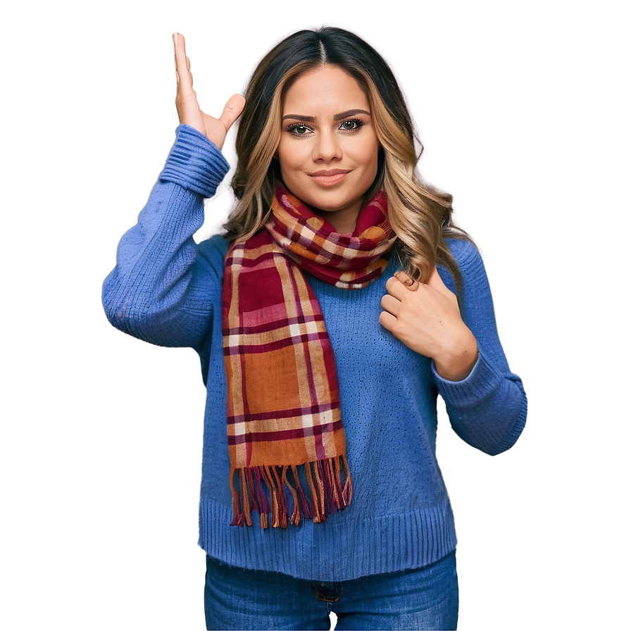 Cozy Sweater And Scarf Combos Png Amf PNG Image