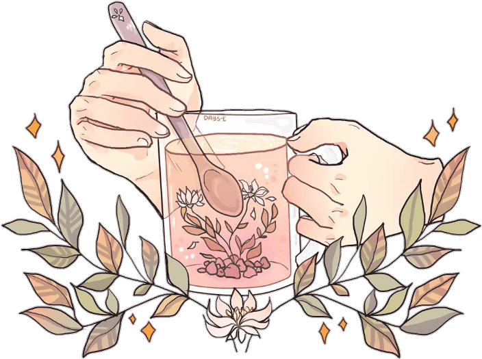 Cozy Tea Time Illustration PNG Image