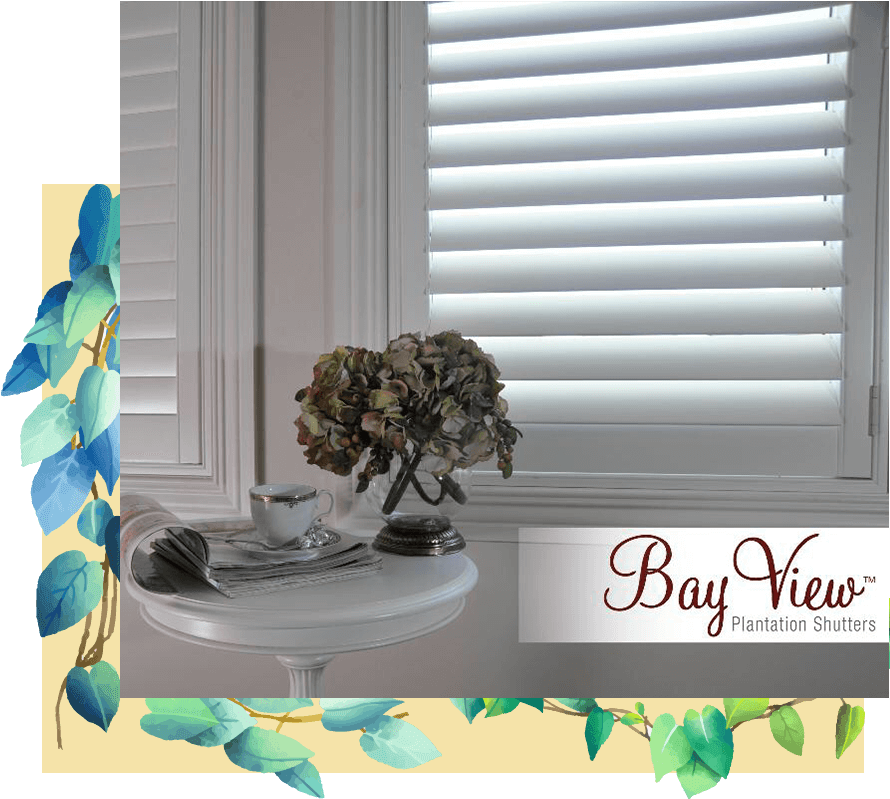 Cozy Window Setupwith Plantation Shutters PNG Image