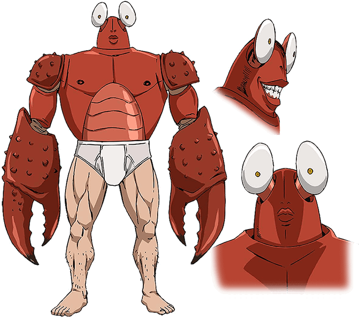 Crab Hero Character Design PNG Image