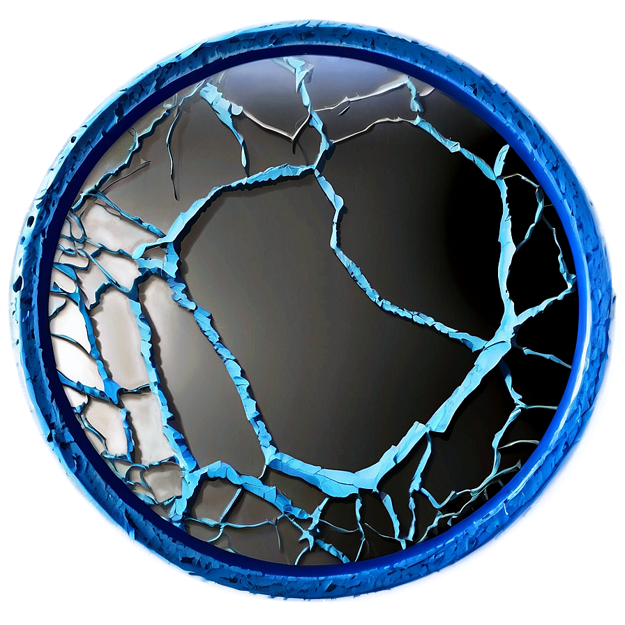 Cracked Blue Circle Png Vof PNG Image