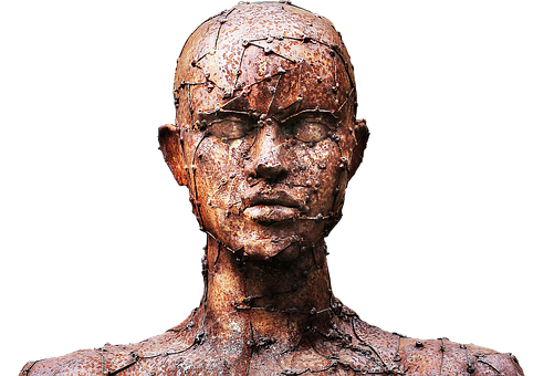 Cracked Bronze Sculpture PNG Image