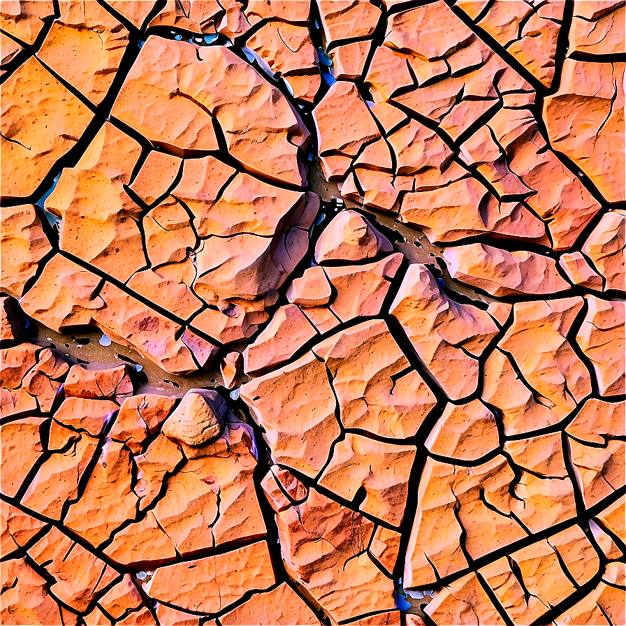 Cracked Dry Riverbed Png 10 PNG Image