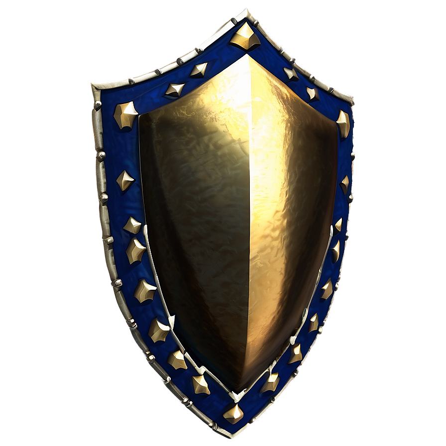 Crafted Gold Shield Png Wmb PNG Image