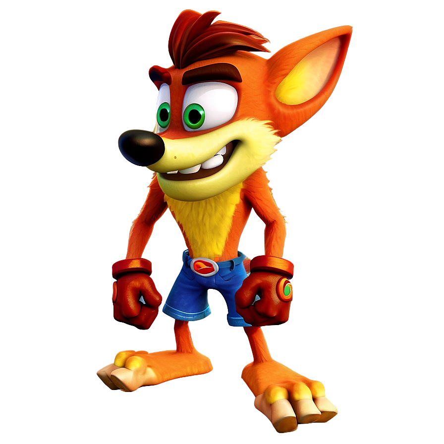 Crash Bandicoot Cartoon Style Png Kdm PNG Image