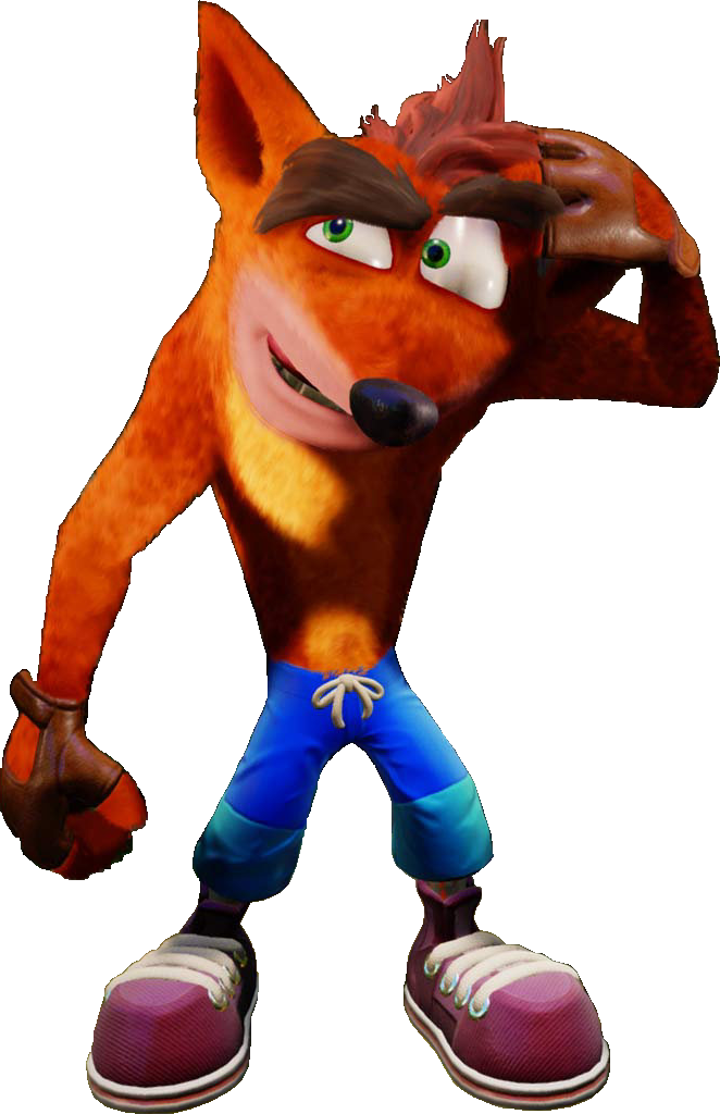 Crash Bandicoot Character Pose PNG Image