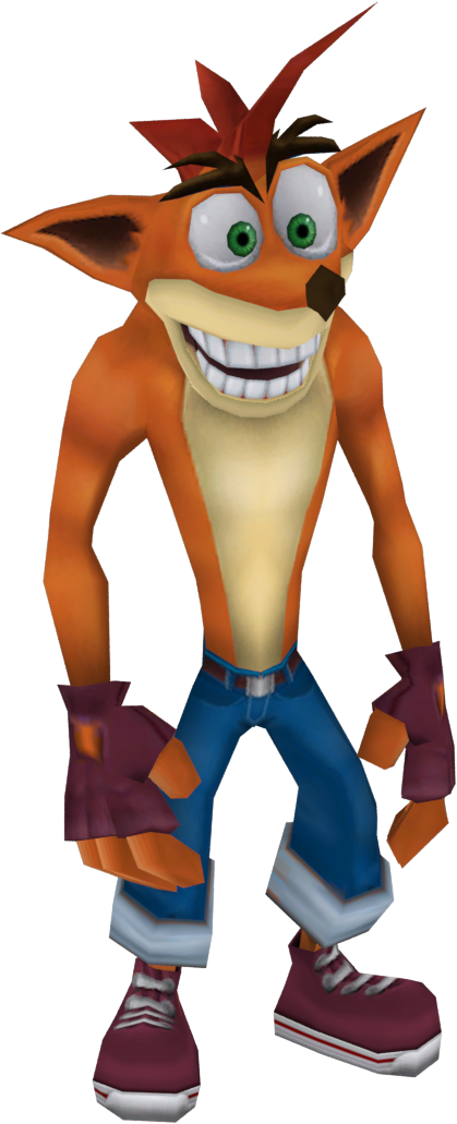 Crash Bandicoot Character Render PNG Image