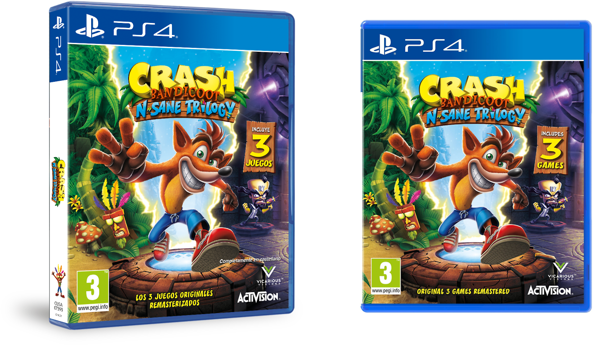 Crash Bandicoot N Sane Trilogy P S4 Covers PNG Image