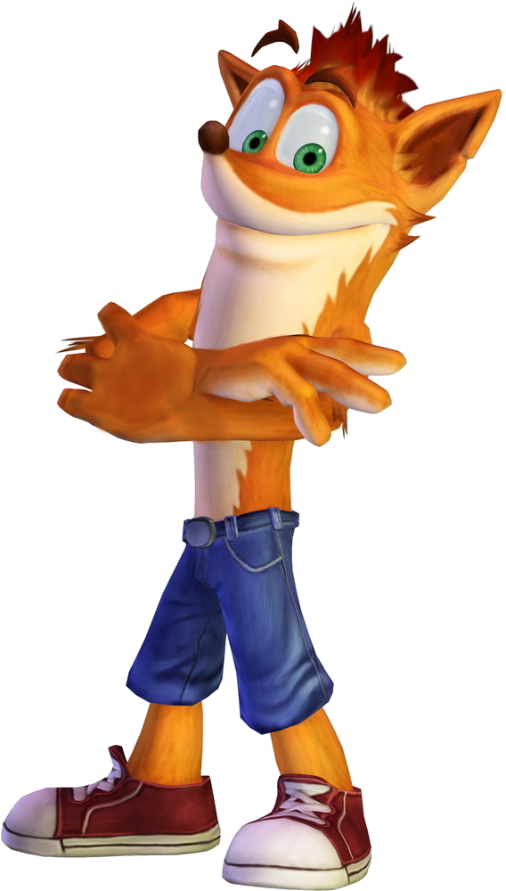 Crash Bandicoot Standing Pose PNG Image