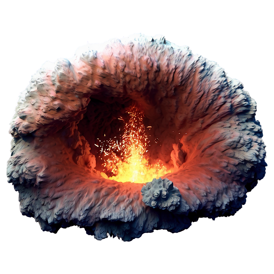 Crater Eruption Explosive Moment Png 10 PNG Image