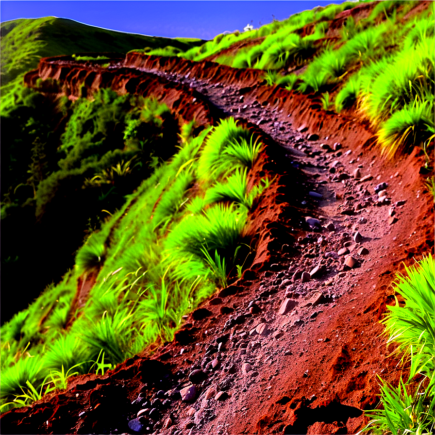 Crater Footpath Winding Trail Png 06132024 PNG Image