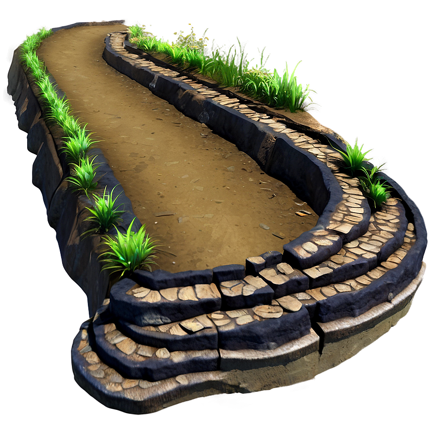 Crater Footpath Winding Trail Png Rwb PNG Image