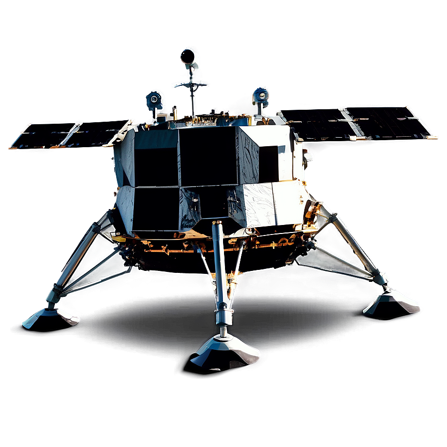 Crater Lunar Module Landing Png Fcw30 PNG Image