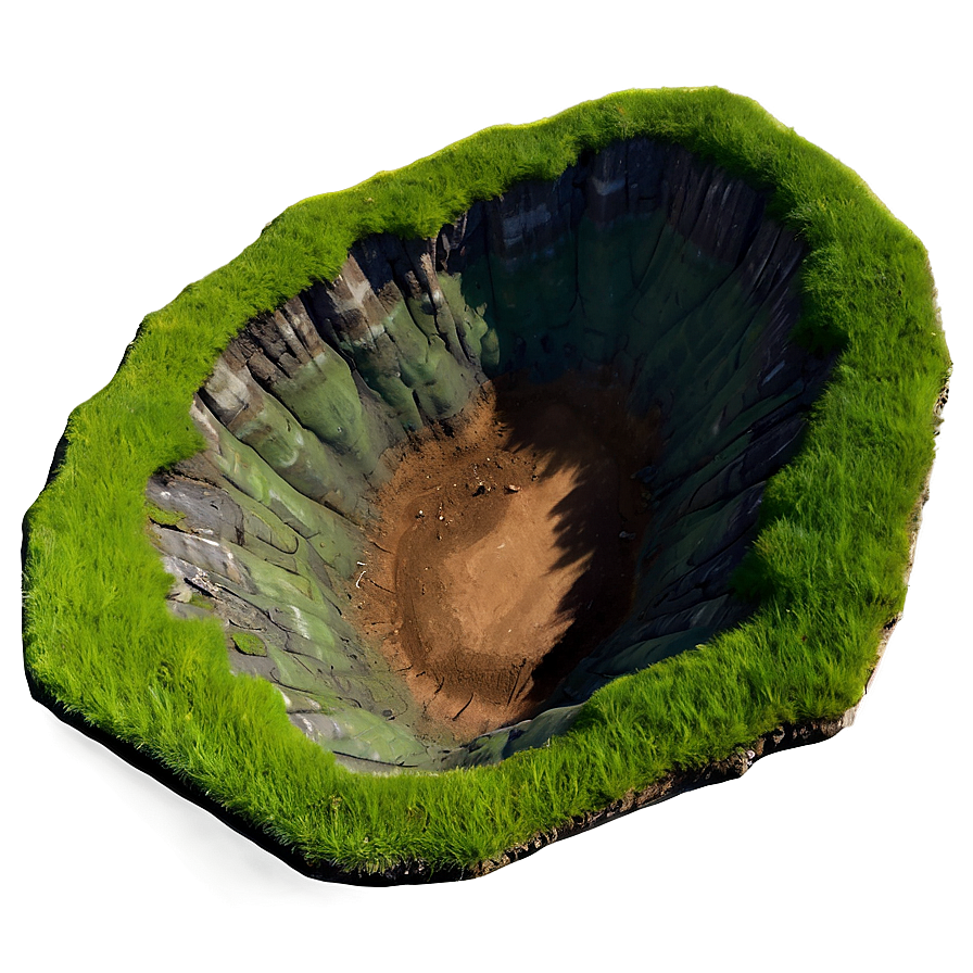 Crater Valley Green Landscape Png Oqo89 PNG Image