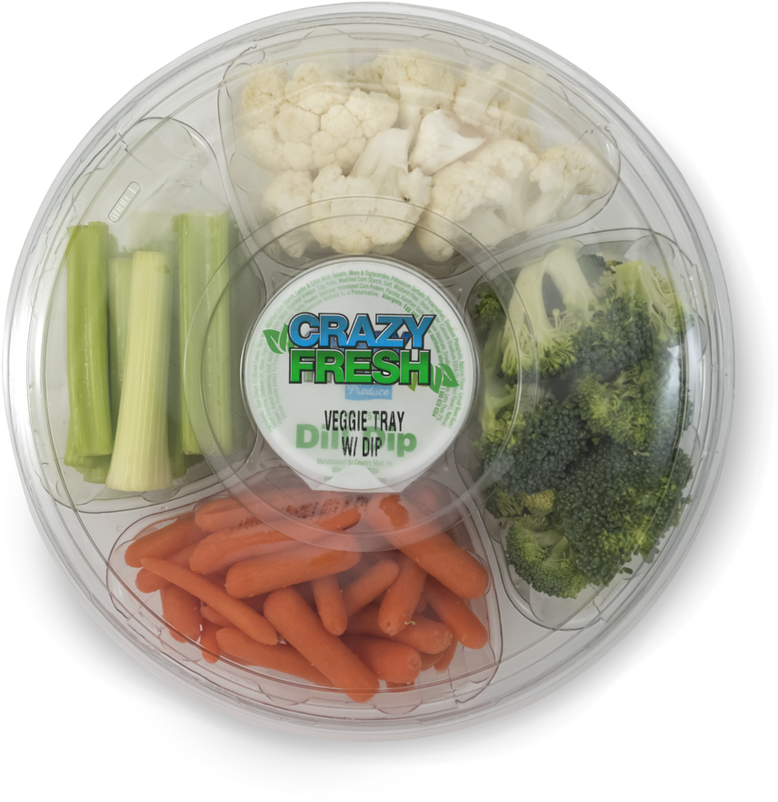 Crazy Fresh Veggie Traywith Dip PNG Image