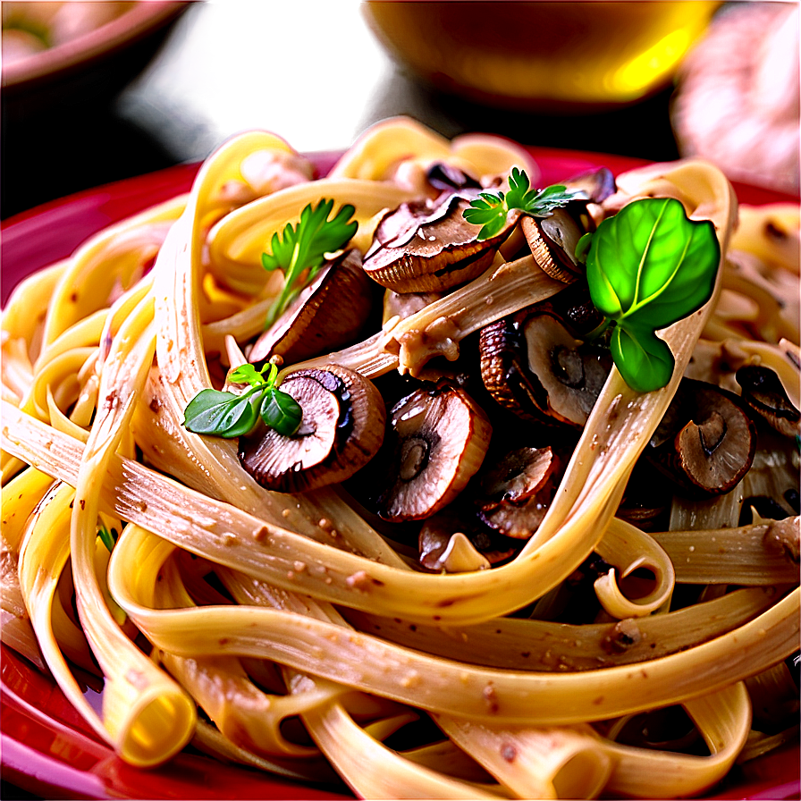 Creamy Mushroom Tagliatelle Png Yyh44 PNG Image